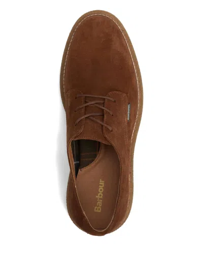 Barbour Lace-up Platform Derby Shoes In Brown