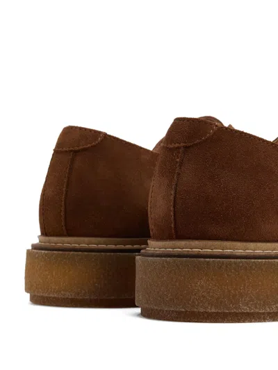 Barbour Lace-up Platform Derby Shoes In Brown