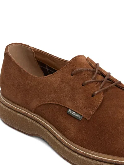 Barbour Lace-up Platform Derby Shoes In Brown