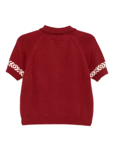 Alix Of Bohemia Cotton Polo Top In Red