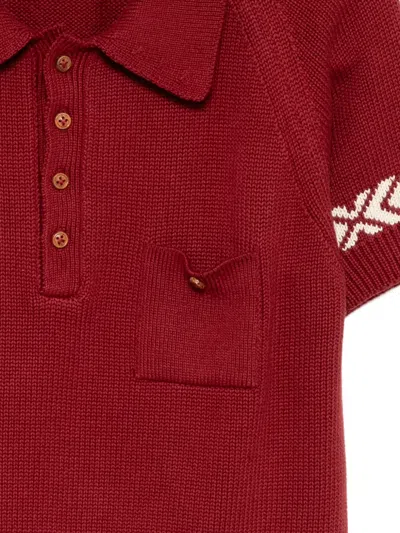 Alix Of Bohemia Cotton Polo Top In Red