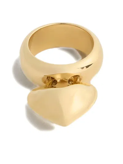 La Doublej Love Heart-detail Ring In Gold
