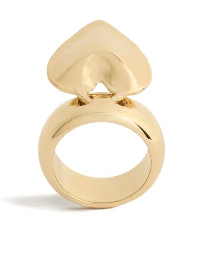 La Doublej Love Heart-detail Ring In Gold
