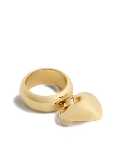 La Doublej Love Heart-detail Ring In Gold