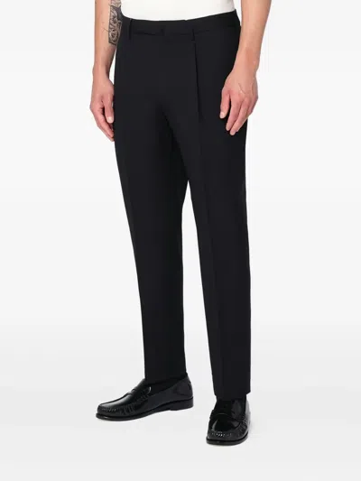 Santaniello Regular Pantalone Trousers In Black