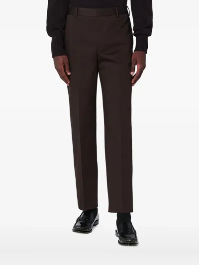 Purple Mountain Observatory Side-pocket Tailored Trousers In Brown