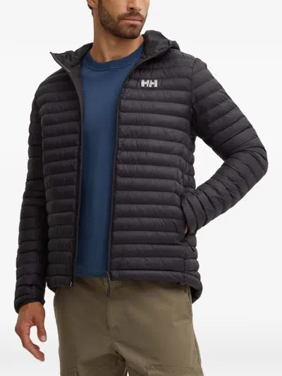 Helly Hansen Hooded Padded Jacket In Black