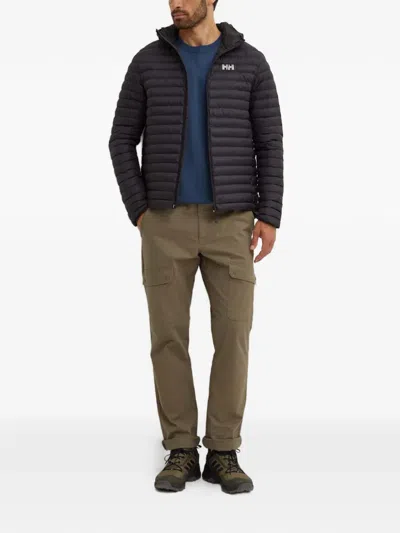 Helly Hansen Hooded Padded Jacket In Black