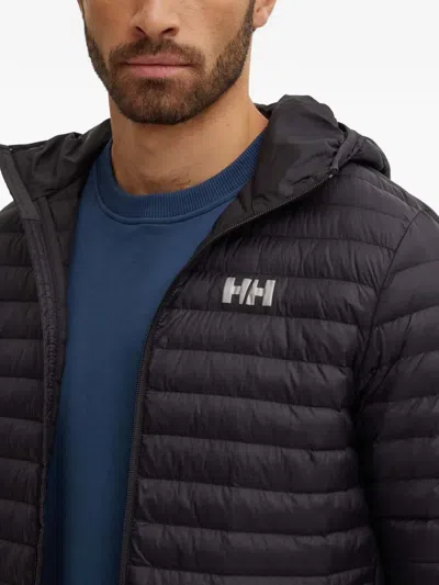 Helly Hansen Hooded Padded Jacket In Black