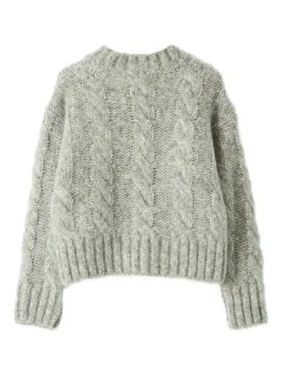Il Gufo Cable-knit Sweater In Green