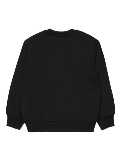 Diesel Sxgin Over Logo-patch Sweatshirt In Black