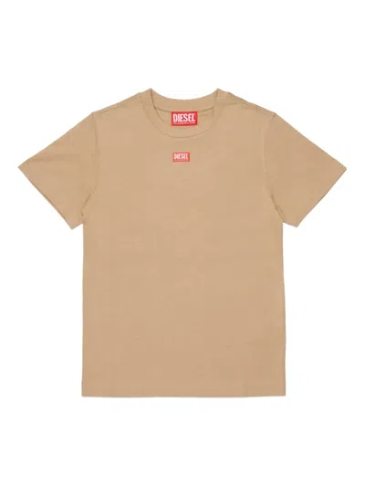Diesel Tjustr7 T-shirt In Brown