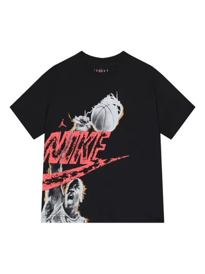 Jordan Little Kids' Reissue T-shirt In Black