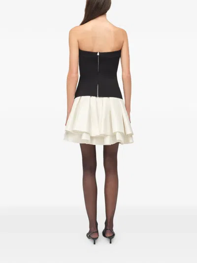 Simkhai Isabelle Strapless Drop-waist Mini Dress In Black