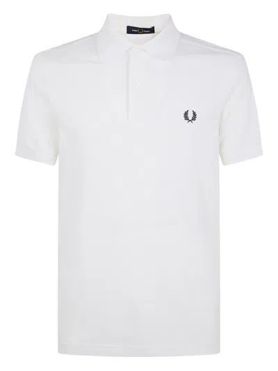 Fred Perry Laurel Wreath-embroidered Polo Shirt In White