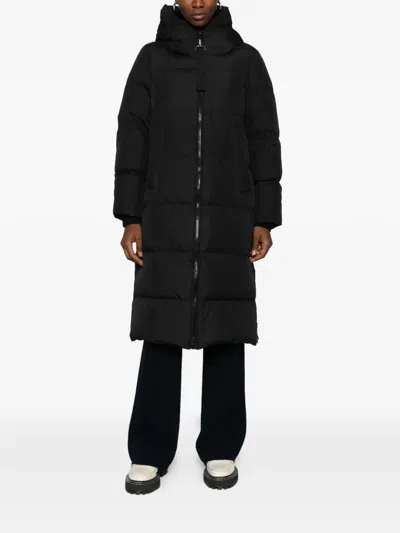 Marc O'polo Hood Oversided Coat In Black