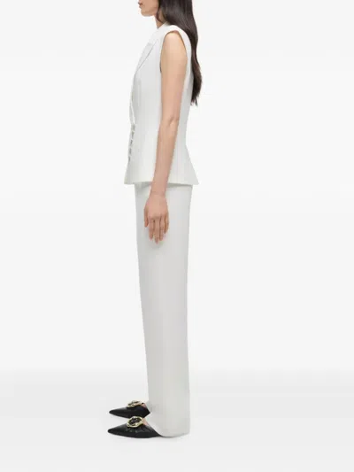 Simkhai Valarie Crossover-front Blazer Vest In White
