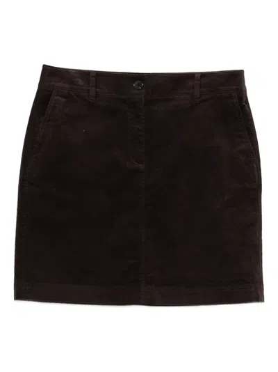 Marc O'polo Pocket Mini Skirt In Brown