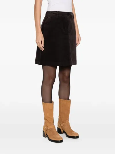 Marc O'polo Pocket Mini Skirt In Brown