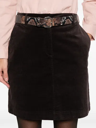 Marc O'polo Pocket Mini Skirt In Brown