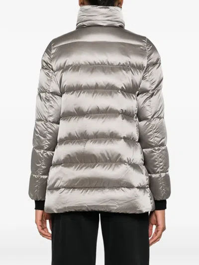 Moorer Quilted-design Coat In Metallic