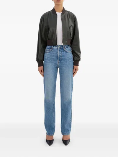 Lamarque Evelin Cropped Bomber Jacket In Multi