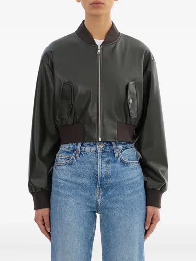 Lamarque Evelin Cropped Bomber Jacket In Multi