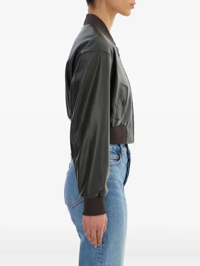 Lamarque Evelin Cropped Bomber Jacket In Multi