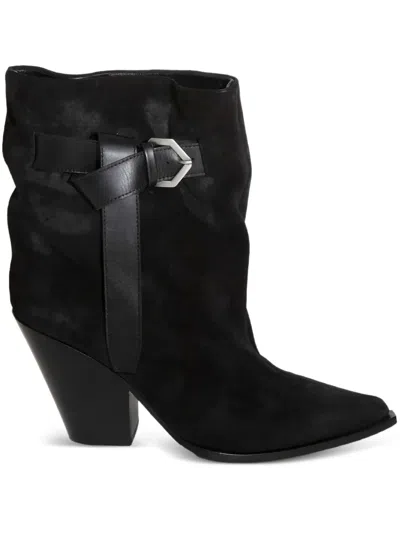 Chuckies Buckle-strap Boots In Black