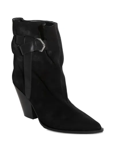 Chuckies Buckle-strap Boots In Black