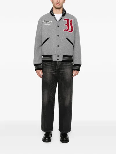 Icecream Cotton Bomber Jacket In Gray