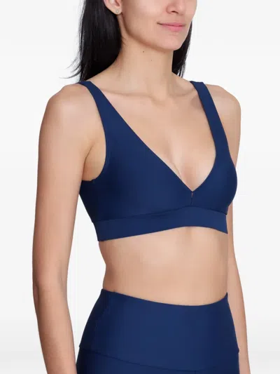 Lygia & Nanny Life V-neck Sports Bra In Blue