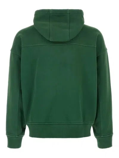 Polo Ralph Lauren Cotton Hoodie With Front Pockets And Ribbed Cuffs In Green