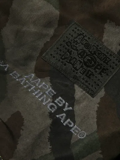 Aape By A Bathing Ape Zip-up Hooded Jacket In Green