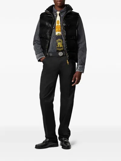 Versace Zip-fastening Jacket In Black