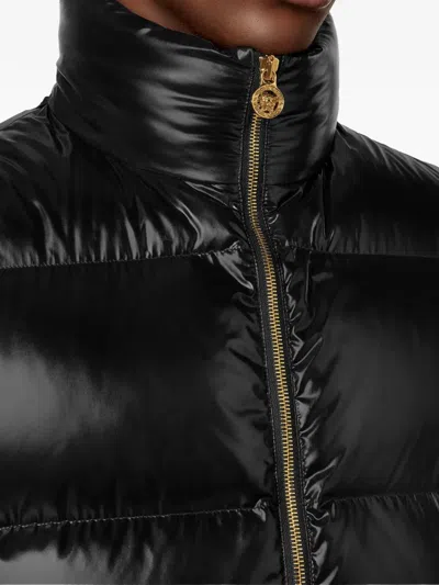Versace Zip-fastening Jacket In Black