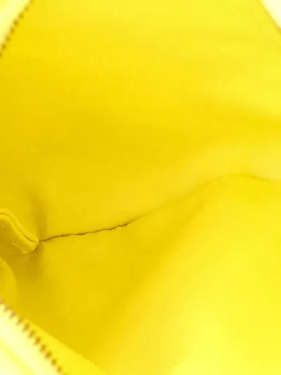 Pre-owned Bottega Veneta Gemelli Intrecciato Leather Small Shoulder Bag In Yellow