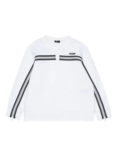 N°21 Long-sleeve Crew-neck Sweatshirt In White