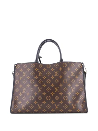 Pre-owned Louis Vuitton Popincourt Nm Handbag Monogram Canvas With Leather Mm Satchel In Black