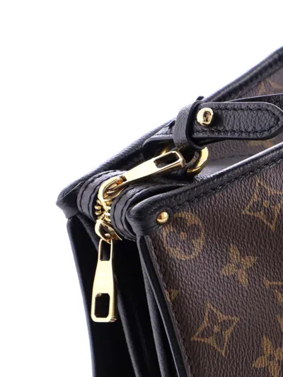 Pre-owned Louis Vuitton Popincourt Nm Handbag Monogram Canvas With Leather Mm Satchel In Black