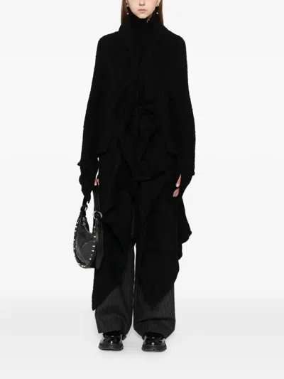 Yohji Yamamoto Asymmetric Coat In Animal Print