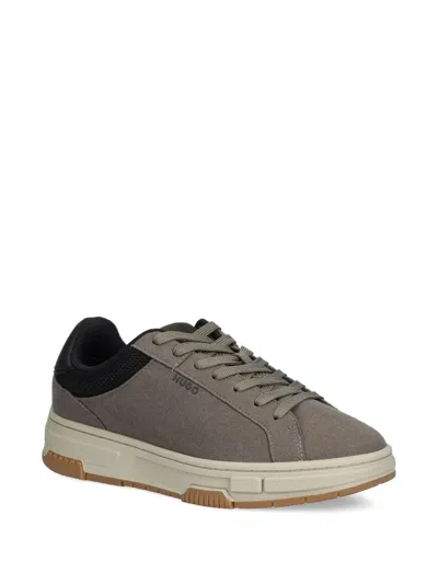 Hugo Boss Lace-up Panelled Sneakers In Multi