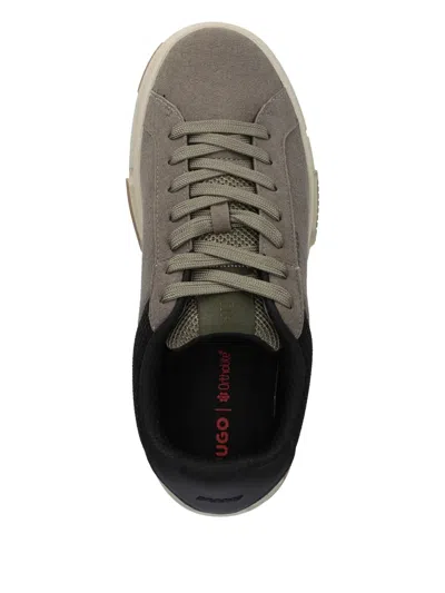 Hugo Boss Lace-up Panelled Sneakers In Multi
