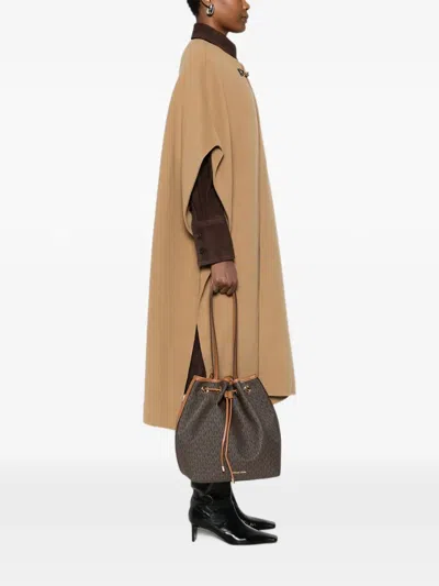 Michael Michael Kors Monogram Drawstring Tote Bag In Red