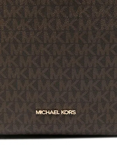 Michael Michael Kors Monogram Drawstring Tote Bag In Red