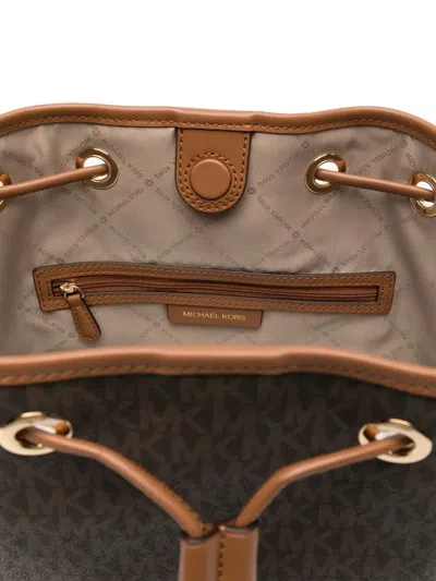 Michael Michael Kors Monogram Drawstring Tote Bag In Red