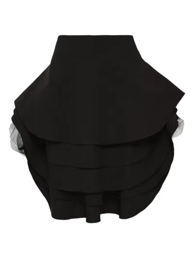 Comme Des Garçons Tao Layered Tulle Skirt In Black