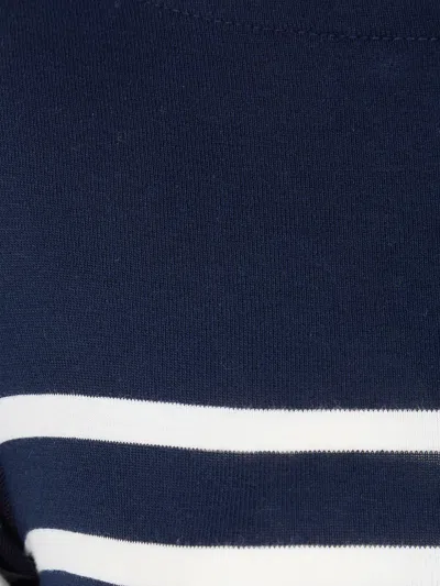 Ralph Lauren Striped Midi Dress In Blue