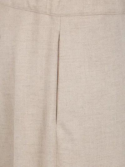 D Exterior Elasticated Trousers In Neutral
