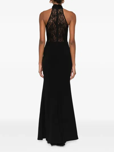Rebecca Vallance Dixie Halterneck Gown In Black